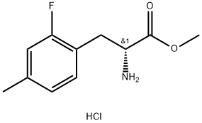 (R)-2-氨基-3-(2-氟-4-甲基苯基)丙酸甲酯盐酸盐, 2682097-26-1, 结构式