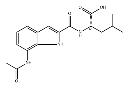 INDEX NAME NOT YET ASSIGNED|(S)-2-(7-乙酰氨基-1H-吲哚-2-甲酰胺基)-4-甲基戊酸