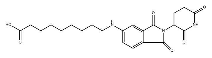 9-((2-(2,6-dioxopiperidin-3-yl)-1,3-dioxoisoindolin-5-yl)amino)nonanoic acid Struktur