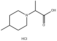 2-(4-甲基哌啶-1-基)丙酸盐酸盐 结构式