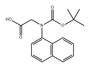 2-((叔丁氧羰基)(萘-1-基)氨基)乙酸,2682112-58-7,结构式