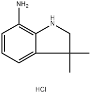 1H-Indol-7-amine, 2,3-dihydro-3,3-dimethyl-, hydrochloride (1:1) Structure