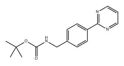 4-(嘧啶-2-基)苄基氨基甲酸叔丁酯, 2682114-26-5, 结构式