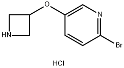 Pyridine, 5-(3-azetidinyloxy)-2-bromo-, hydrochloride (1:1) Struktur