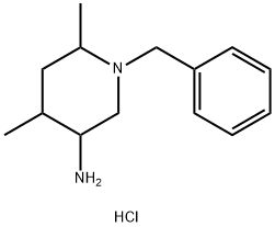 3-Piperidinamine, 4,6-dimethyl-1-(phenylmethyl)-, hydrochloride (1:2)|1-苄基-4,6-二甲基哌啶-3-胺二盐酸盐