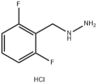 Hydrazine, [(2,6-difluorophenyl)methyl]-, hydrochloride (1:1) Struktur