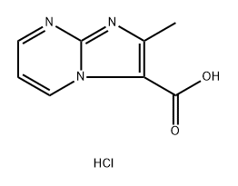 Imidazo[1,2-a]pyrimidine-3-carboxylic acid, 2-methyl-, hydrochloride (1:1) Struktur