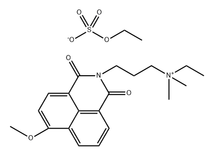 ethyl[3-[6-methoxy-1,3-dioxo-1H-benz[de]-2(3H)-isoquinolyl]propyl]dimethylammonium ethyl sulphate  Struktur