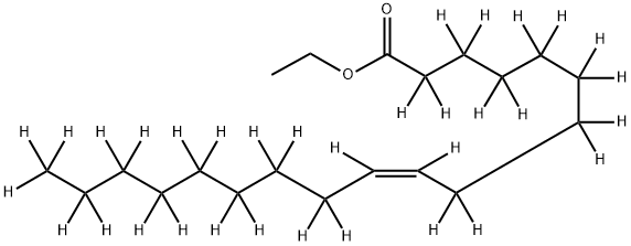 9-Octadecenoic-2,2,3,3,4,4,5,5,6,6,7,7,8,8,9,10,11,11,12,12,13,13,14,14,15,15,16,16,17,17,18,18,18-d33 acid, ethyl ester, (9Z)- Struktur