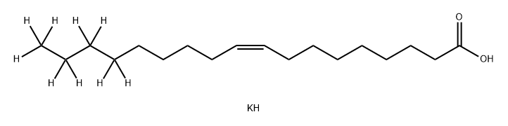 9-Octadecenoic-15,15,16,16,17,17,18,18,18-d9 acid, potassium salt (1:1), (9Z)- Struktur