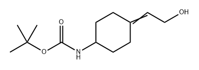 tert-butyl (4-(2-hydroxyethylidene)cyclohexyl)carbamate 化学構造式