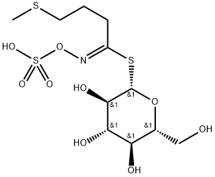 (2R,3R,4S,5R,6S)-3,4,5-trihydroxy-2-(hydroxymethyl)-6-(C-(3-methylsulf anylpropyl)-N-sulfonatooxy-carbonimidoyl)sulfanyl-oxane Structure