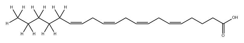 2H11]-花生四烯酸[干冰运输, 2692624-11-4, 结构式