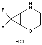2-Oxa-5-azabicyclo[4.1.0]heptane, 7,7-difluoro-, hydrochloride (1:1) Struktur