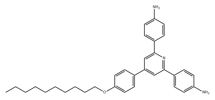 4,4'-(4-(4-(癸氧基)苯基)吡啶-2,6-二基)二苯胺,2694833-06-0,结构式