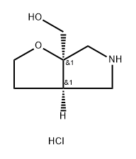 ((3aR,6aR)-Hexahydro-6aH-furo[2,3-c]pyrrol-6a-yl)methanol hydrochloride Structure