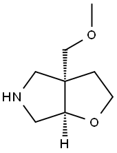 rel-(3aR,6aR)-3a-(Methoxymethyl)hexahydro-2H-furo[2,3-c]pyrrole Struktur