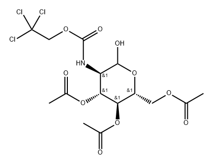 3,4,6-tri-O-acetyl-2-deoxy-2-(2,2,2-trichloroethoxycarbonylamino)-α,β-D-glucopyranose Structure