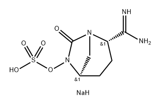sodium (2S,5R)-2-carbamimidoyl-7-oxo-1,6-diazabicyclo[3.2.1]octan-6-yl sulfate Structure