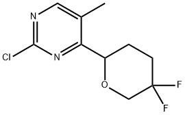 2-Chloro-4-(5,5-difluorotetrahydro-2H-pyran-2-yl)-5-methylpyrimidine|