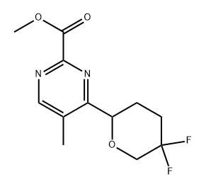 methyl 4-(5,5-difluorotetrahydro-2H-pyran-2-yl)-5-methylpyrimidine-2-carboxylate,2699739-46-1,结构式