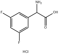 2-AMINO-2-(3,5-DIFLUOROPHENYL)ACETIC ACID HYDROCHLORIDE Structure