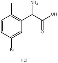 2-AMINO-2-(5-BROMO-2-METHYLPHENYL)ACETIC ACID HYDROCHLORIDE Structure