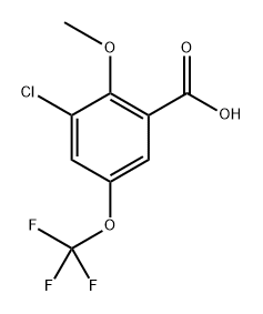 3-chloro-2-methoxy-5-(trifluoromethoxy)benzoic acid Structure