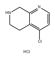 1,7-Naphthyridine, 4-chloro-5,6,7,8-tetrahydro-, hydrochloride (1:1) 结构式
