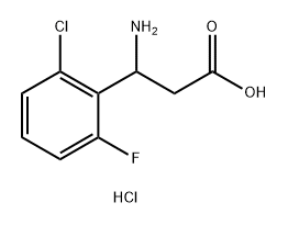3-氨基-3-(2-氯-6-氟苯基)丙酸盐酸盐, 2702125-51-5, 结构式