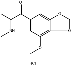 1-Propanone, 1-(7-methoxy-1,3-benzodioxol-5-yl)-2-(methylamino)-, hydrochloride (1:1) 结构式