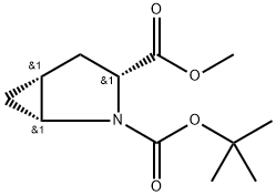 2-(tert-butyl) 3-methyl (1R,3R,5R)-2-azabicyclo[3.1.0]hexane-2,3-dicarboxylate Structure