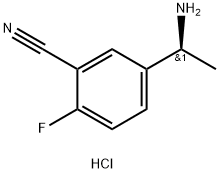 5-[(1S)-1-aminoethyl]-2-fluorobenzonitrile hydrochloride Struktur