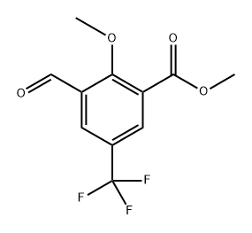 Methyl 3-formyl-2-methoxy-5-(trifluoromethyl)benzoate Structure