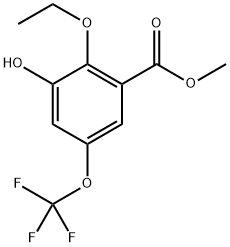 methyl 2-ethoxy-3-hydroxy-5-(trifluoromethoxy)benzoate Structure