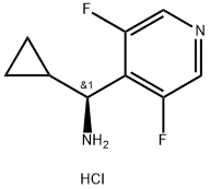 (1S)-1-CYCLOPROPYL-1-(3,5-DIFLUOROPYRIDIN-4-YL)METHANAMINE DIHYDROCHLORIDE,2702813-58-7,结构式