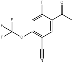 5-Acetyl-4-fluoro-2-(trifluoromethoxy)benzonitrile Structure