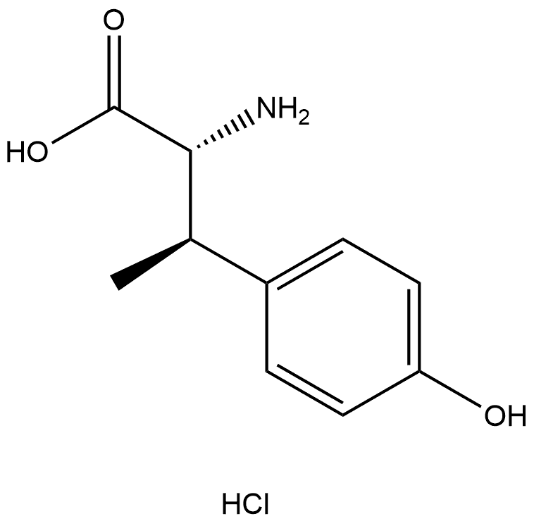 (2R,3R)-2-Amino-3-(4-hydroxy-phenyl)-butyric acid hydrochloride Structure