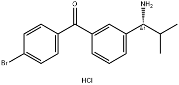 (R)-(3-(1-氨基-2-甲基丙基)苯基)(4-溴苯基)甲酮盐酸盐,2703745-65-5,结构式
