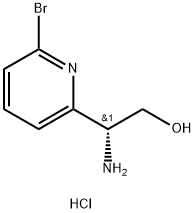 (R)-2-Amino-2-(6-bromopyridin-2-yl)ethan-1-ol dihydrochloride Struktur