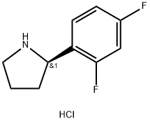 Pyrrolidine, 2-(2,4-difluorophenyl)-, hydrochloride (1:1), (2R)- Struktur