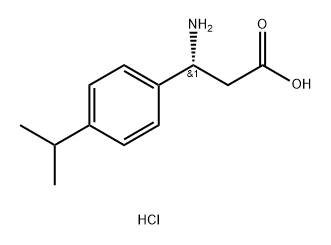 (R)-3-氨基-3-(4-异丙基苯基)丙酸盐酸盐 结构式