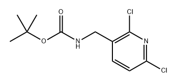 ((2,6-二氯吡啶-3-基)甲基)氨基甲酸叔丁酯,2703752-40-1,结构式