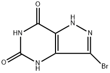 3-溴-1,4-二氢-5H-吡唑并[4,3-D]嘧啶-5,7(6H)-二酮 结构式