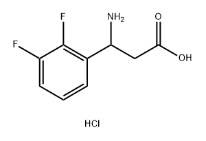 3-氨基-3-(2,3-二氟苯基)丙酸盐酸盐 结构式