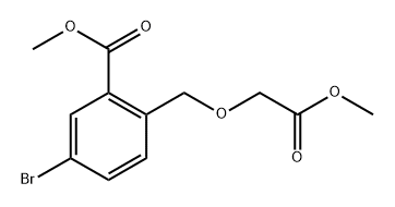 5-溴-2-((2-甲氧基-2-氧代乙氧基)甲基)苯甲酸甲酯, 2703756-39-0, 结构式