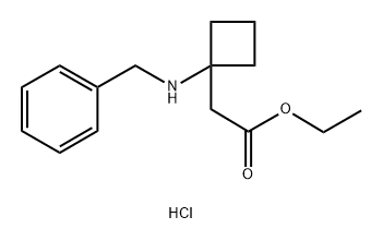 Ethyl 2-(1-(benzylamino)cyclobutyl)acetate hydrochloride Struktur