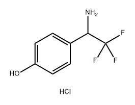 4-(1-氨基-2,2,2-三氟乙基)苯酚盐酸盐, 2703756-58-3, 结构式