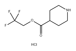 2,2,2-trifluoroethyl piperidine-4-carboxylate hydrochloride 结构式