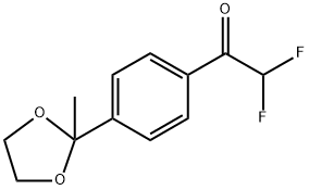 2,2-Difluoro-1-(4-(2-methyl-1,3-dioxolan-2-yl)phenyl)ethanone Struktur